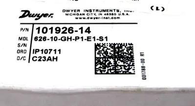 NEW DWYER 626-10-GH-P1-E1-S1 PRESSURE TRANSMITTER 62610GHP1E1S1
