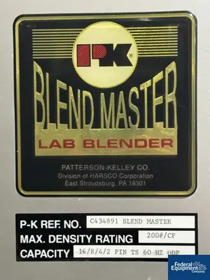 USED Patterson-Kelley 8 Quart P-Kelley Blend Master Twin Shell Blender, S/S