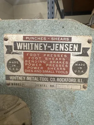1964 WHITNEY JENSEN 118 Stamping Presses | MD Equipment Services LLC (4)