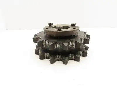 Double Roller Chain Sprocket 15-Tooth 1.25" Pitch 2" Bore