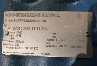 USED SEW EURODRIVE R147R77DRE80M4BE1HR