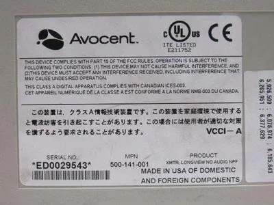 Used AVOCENT _UNKNOWN_ Miscellaneous MRO | Arrow Industrial #655851