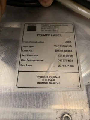 USED Trumpf TLF 3500