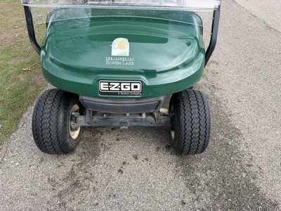 (1) 2015 E-Z-Go golf cart with a Kawasaki gas engine, includes Club canopy and ball washer, fold-dow...