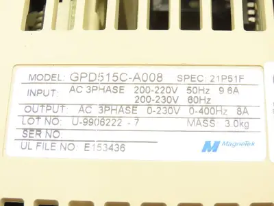 Used MAGNETEK _UNKNOWN_ Variable Speed Drives Indiana US | Arrow Industrial #1364876