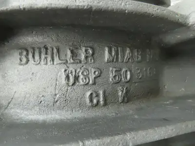 Buhler Miag USP-50 Rotary Airlock Feeder Valve 316SS 10x10" Round Flange 16" OD