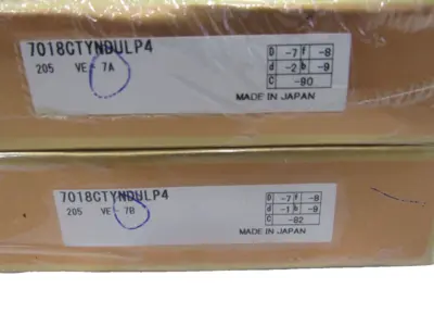 NEW SEALED SET OF 2 NSK 7018CTYNDULP4 BEARINGS