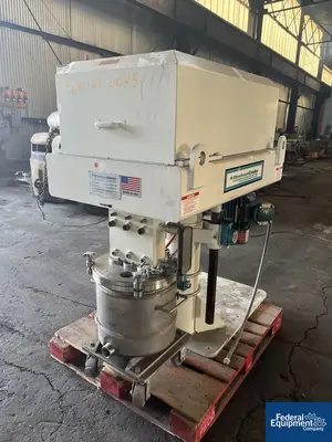 USED Cowles 5 Gal Morehouse Cowles Triple Shaft Vacuum Mixer, Model VIscomax 3V-5-5-3X