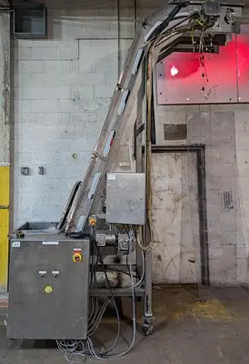 elevator, stainless steel, modular belt