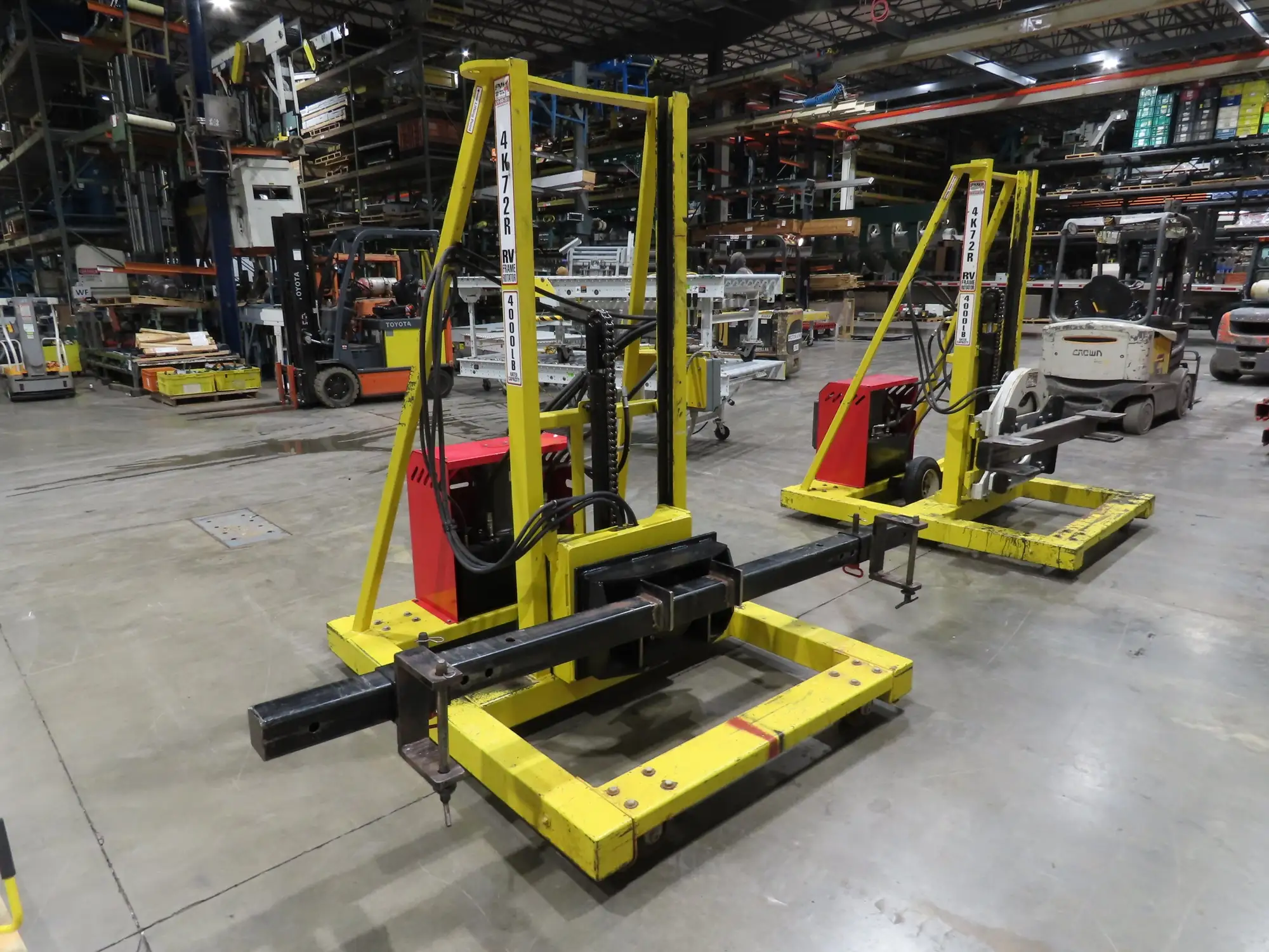 PWI 4K72R Mobile Frame Chassis Rotator RV Trailer Hydraulic 230/480V 3Ph 4000lbs