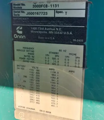 USED 2002 CUMMINS 300DFCB-2272