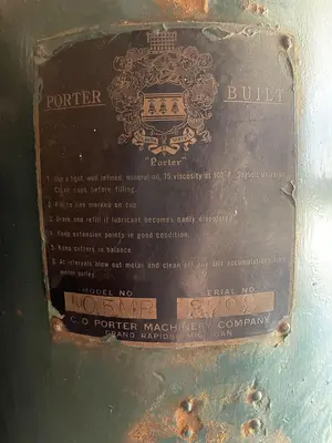PORTER, NO. 5MB SINGLE-SPINDLE CARVER