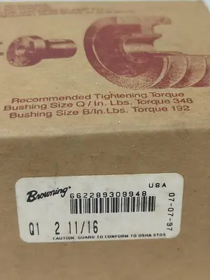 New | in-Stock BROWNING Q1 2-11/16 Conveyor Parts Ohio US | Surplus Asset Holdings #1234730