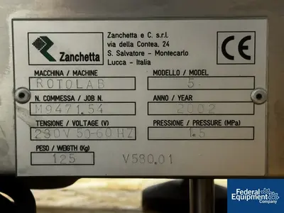 USED Zanchetta 1.8 Liter Zanchetta Rotolab Mixer, S/S