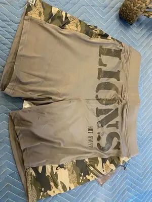 Men's Official LIONS NOT SHEEP Cement Hybrid workout Short Size 2XL