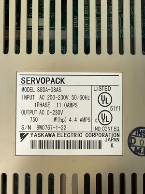 Yaskawa SGDA-08AS Servopack 1Phase 50/60Hz (1.5.1)