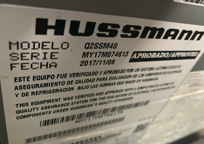 30-0008 Hussmann Q2SSM4S Open Air Self Contained Refrigerated Display Cooler