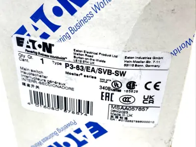 New | in-Stock EATON P3-63/EA/SVB-SW Disconnects | Maverick Industrial Sales #1108656