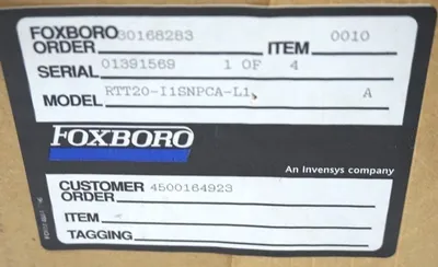 NEW FOXBORO RTT20-I1SNPCA-L1 TEMPERATURE TRANSMITTER RTT20-I1SNPCA-L1