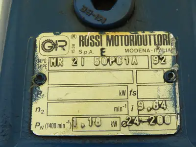 Rossi MR 2i 50 PC1A Inline Gearbox 9.6:1 Reducer 1.18kw 145rpm IEC 90 Frame