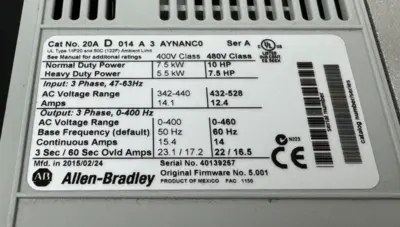 NEW ALLEN-BRADLEY ALLEN BRADLEY 20AD014A3AYNANC0 POWERFLEX 70