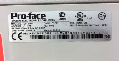 Pro-face Touch screen Panel AGP3300-U1-D24 3710015-01. 2A