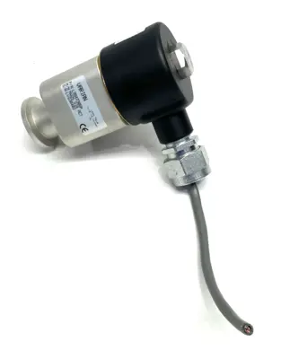 USED VARIAN ANGLED BELLOWS VALVE, PETER PAUL O72X00130CM SOLENOID OPERATOR