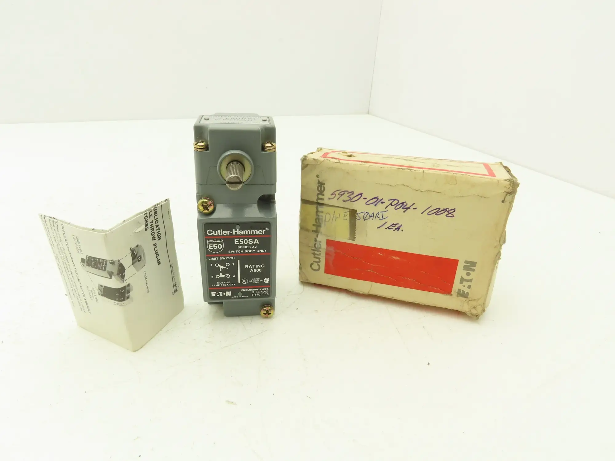 Cutler Hammer E50SA Limit Switch Interchange E50 Series A2 5° Pretravel Head
