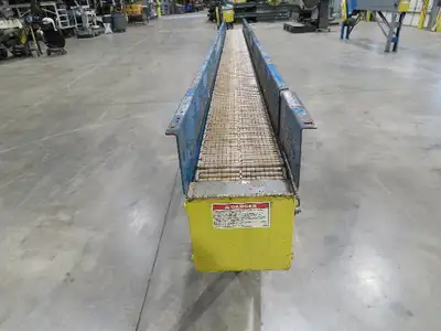 New London Engineering 7.5"x12' Plastic Roller Belt Accumulating Conveyor 30 FPM