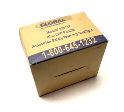 NEW GLOBAL INDUSTRIAL BLUE LED FORKLIFT SAFETY WARNING SPOTLIGHT