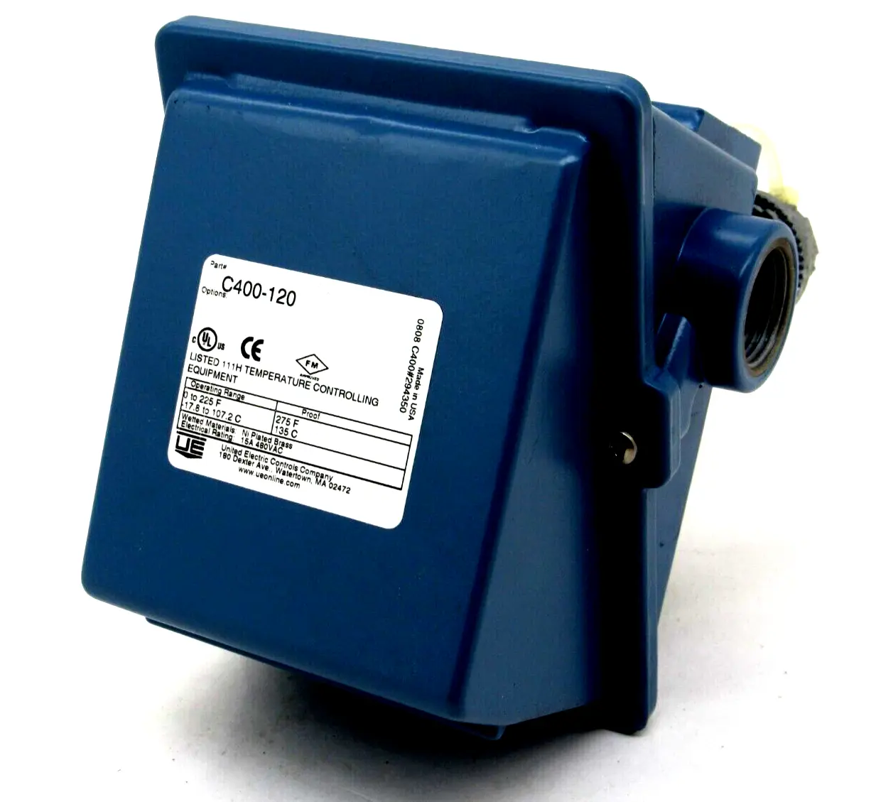 NEW UNITED ELECTRIC C400-120 TEMPERATURE SWITCH C400120