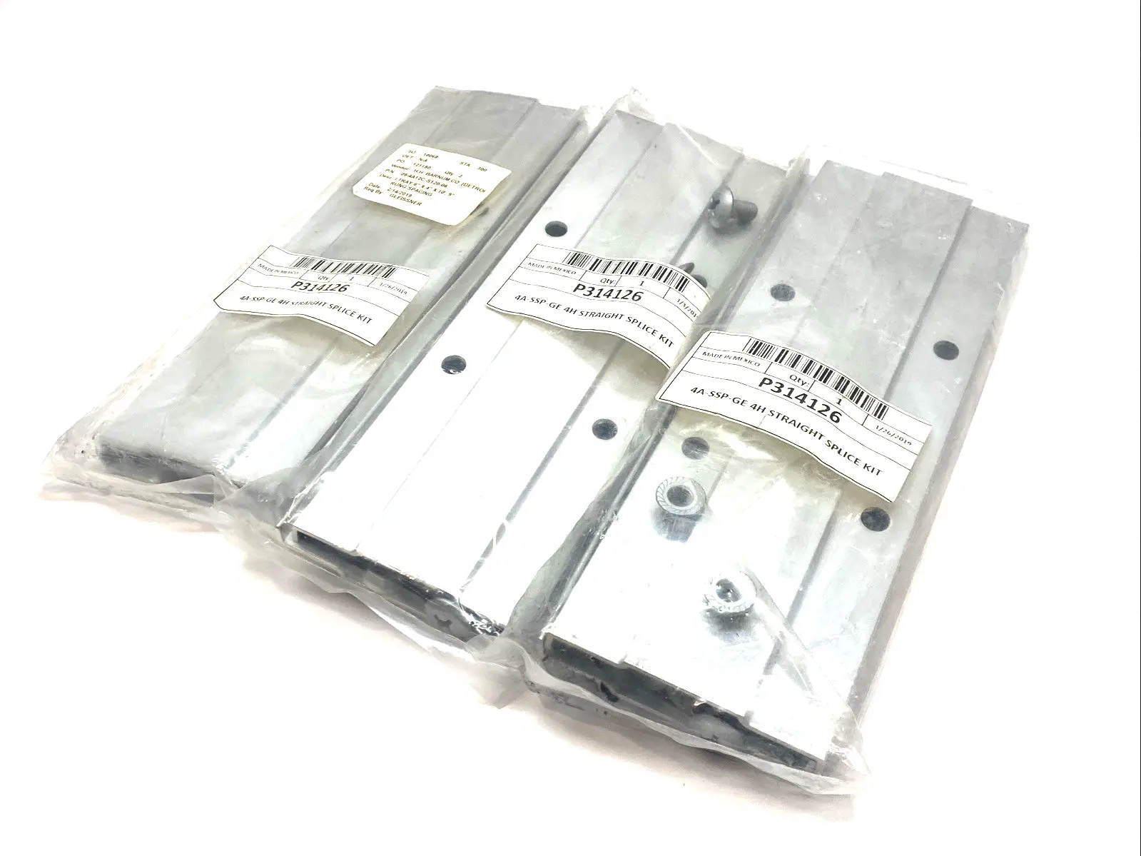 NEW LEGRAND 4H ITRAY STRAIGHT SPLICE KIT ALUMINUM 4" P314126 LOT OF 3