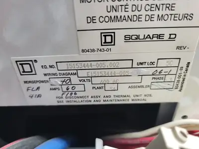 USED SQUARE D MODEL 6