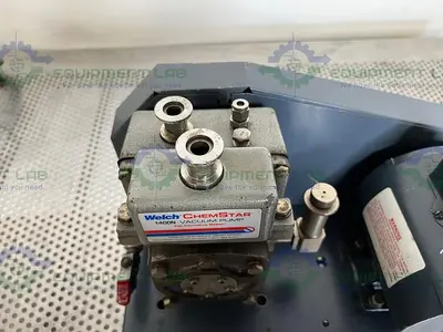 USED WELCH CHEMSTAR 1400N ROTARY VANE OIL BELT VACUUM PUMP W/ WESTINGHOUSE AC MOTOR