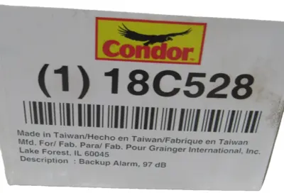 NEW CONDOR 18C528 BACK UP ALARM