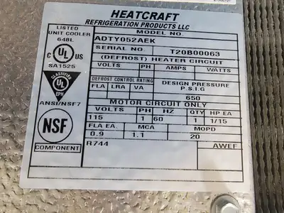 Used HEATCRAFT ADTY052AEK HVAC Parts and Equipment British Columbia CA | Lenmark #242711