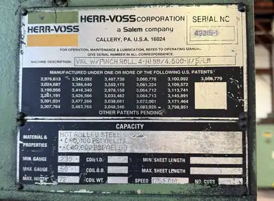 USED 1995 HERR VOSS VKL 88/4.5-11/5-4HI