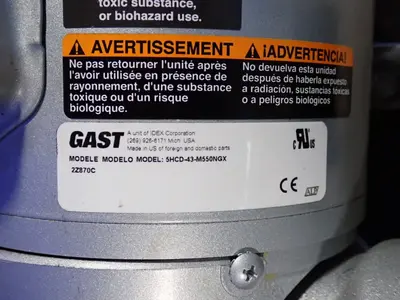 Gast 3/4 Hp Vacuum Pump