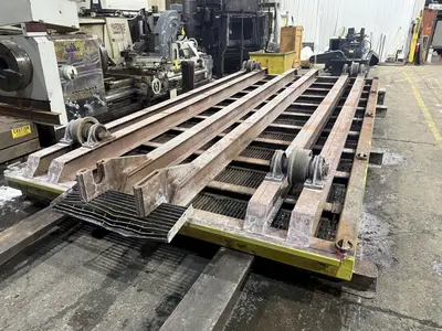 10' X 20' HEAVY DUTY STEEL TRANSFER PULL CART / RAIL CAR: YOBRO #24623