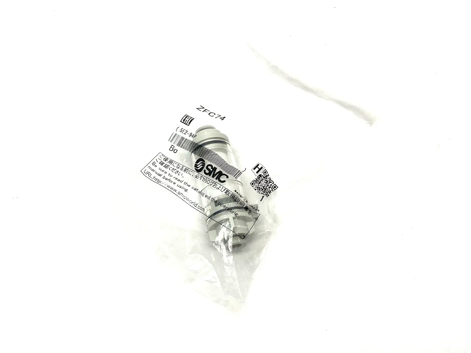 NEW SMC AIR SUCTION FILTER, IN-LINE, PUSH-TO-CONNECT 6MM O.D.
