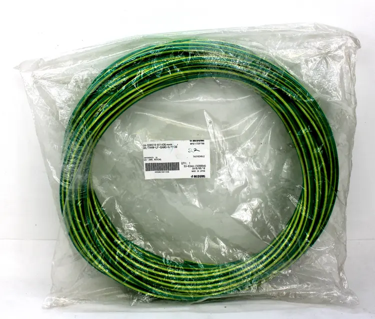 Used MISUMI UE/THHW-LF-8AWG-G/Y-30 Cable & Wire | Industrial Parts R Us Inc. #360524
