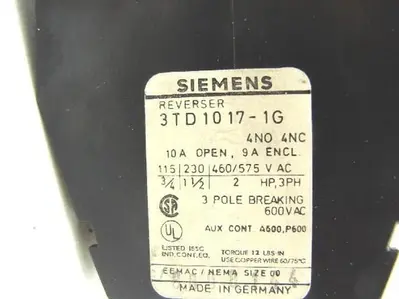 USED SIEMENS 3TD1017-1G