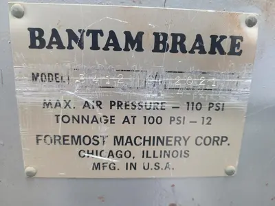 1973 FOREMOST BANTAM B412 Brake Presses | MD Equipment Services LLC (11)