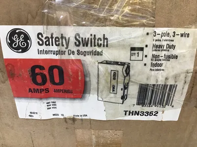 General Electric 19592 Safety Switch THN3362 60AMP