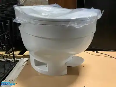Thetford Aqua-Magic VI Low Profile Foot Flush RV Toilet, CP and OEM, New in Box