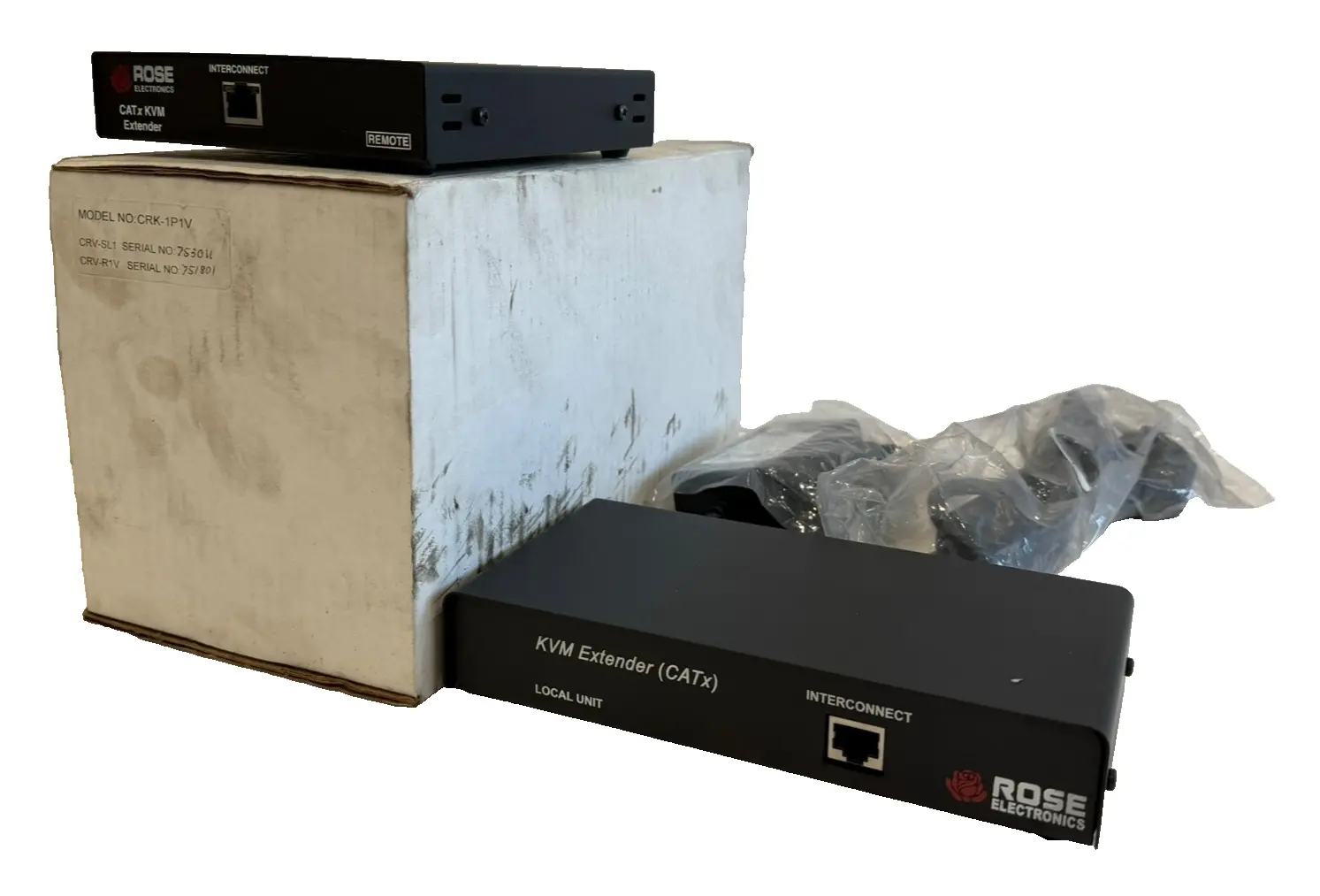 NEW ROSE ELECTRONICS CRK-1P1V KVM EXTENDER CRV-SL1,CRV-R1V CRK1P1V