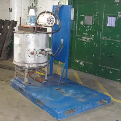SPC6152  Tank 60 gallon vertical tank, Stainless Steel, propeller agitator, dish