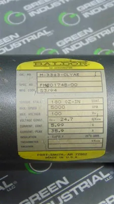Baldor M-3363-CLYAE DC Servo Motor FMC0174B-00 Used
