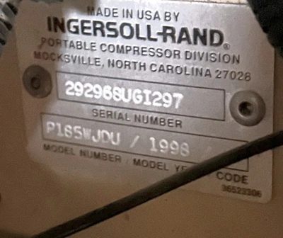 Used 1998 INGERSOLL RAND P185WJDU Rotary Screw & Sliding Vane Air Compressors Massachusetts US | ARC Equipment Corp #1331878