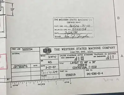 (6) Roberts-Western States G-16 48 x 30 perforate basket sugar centrifugals, 316SS.